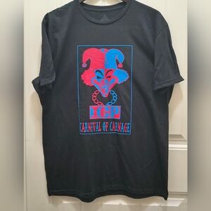 ICP Carnival of Carnage Wicked Clown Graphic Tee Black Size L Psychopathic Recor